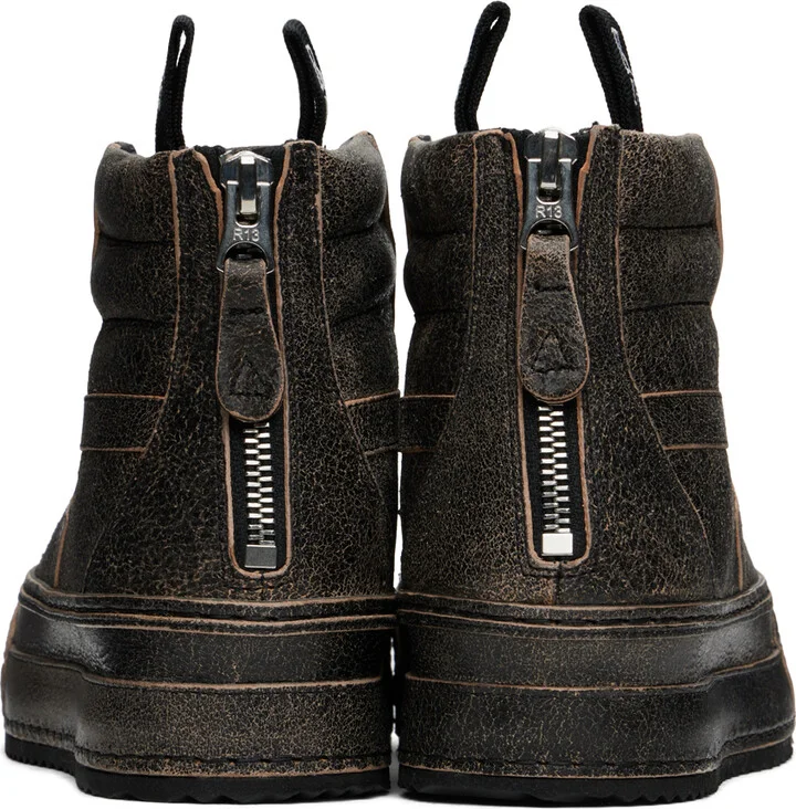 R13 Black Rogue Distressed Sneakers - Image 2
