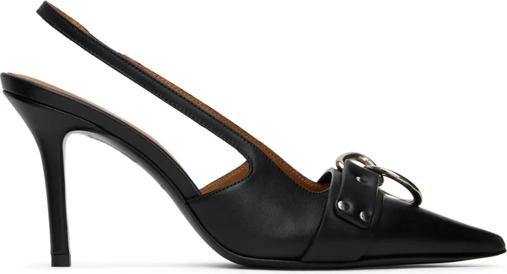 R13 Black Sid Harness Heels