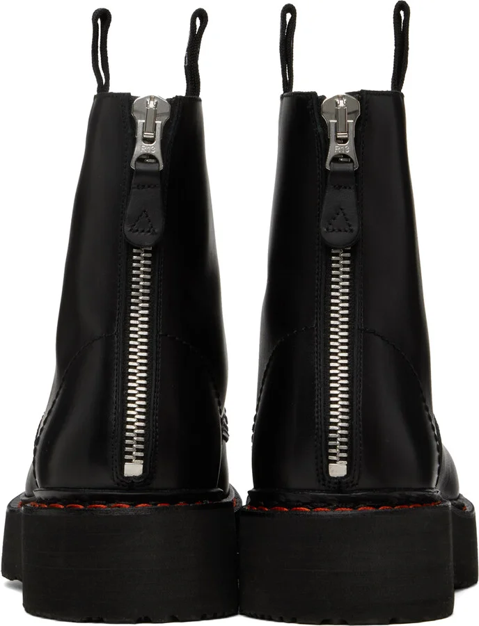 R13 Black Single Stack Boots - Image 2