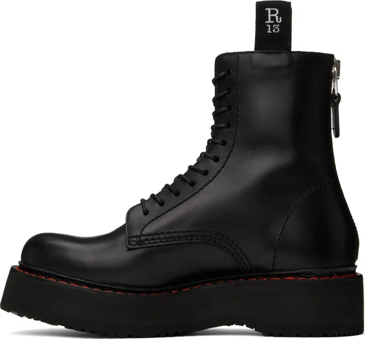 R13 Black Single Stack Boots - Image 3