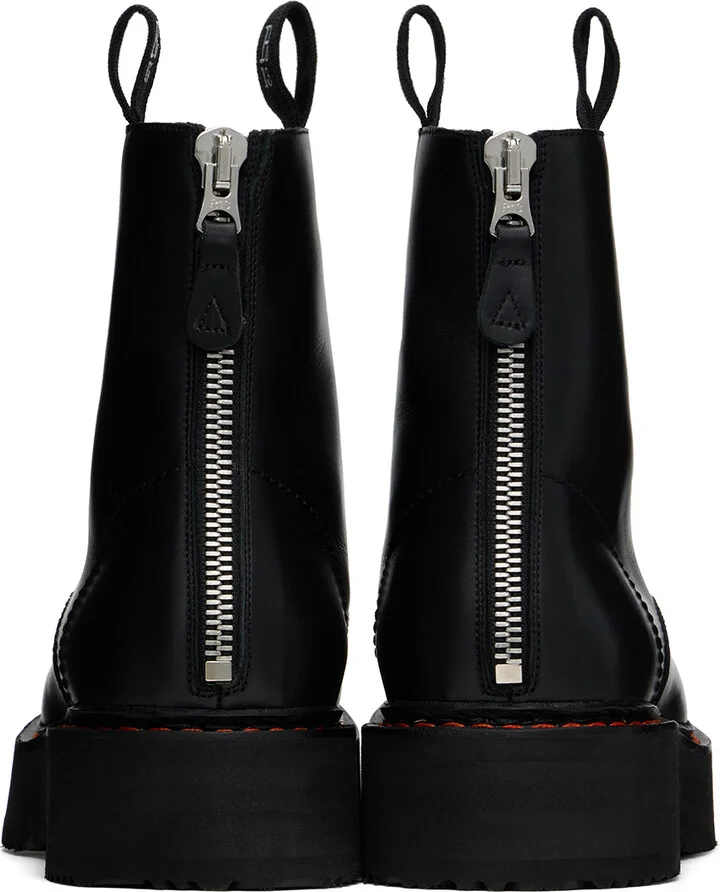 R13 Black Single Stack Boots - Image 2