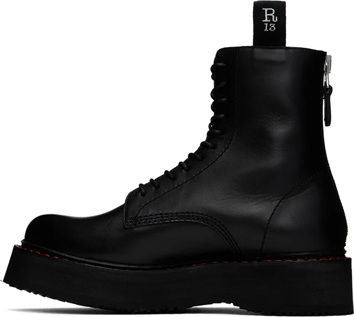 R13 Black Single Stack Boots - Image 3