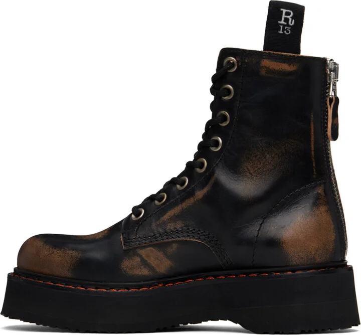 R13 Black Single Stack Boots - Image 3