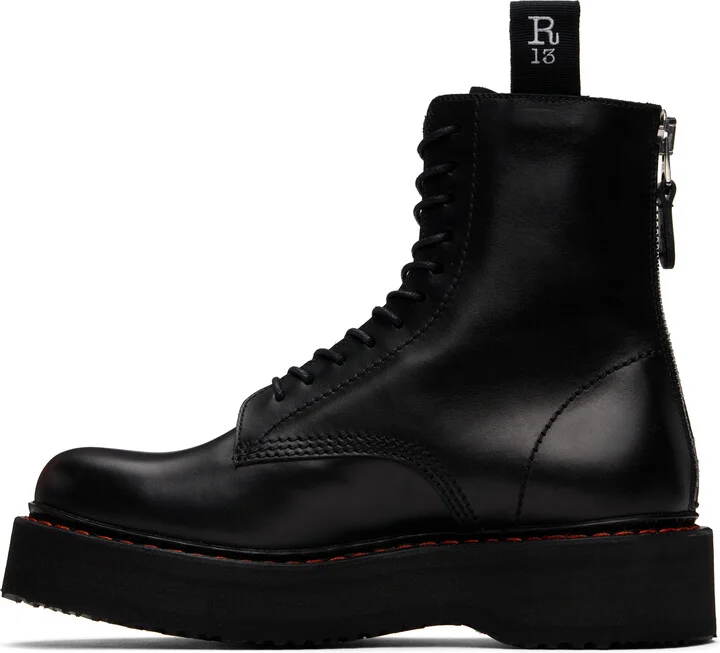 R13 Black Single Stack Boots - Image 3