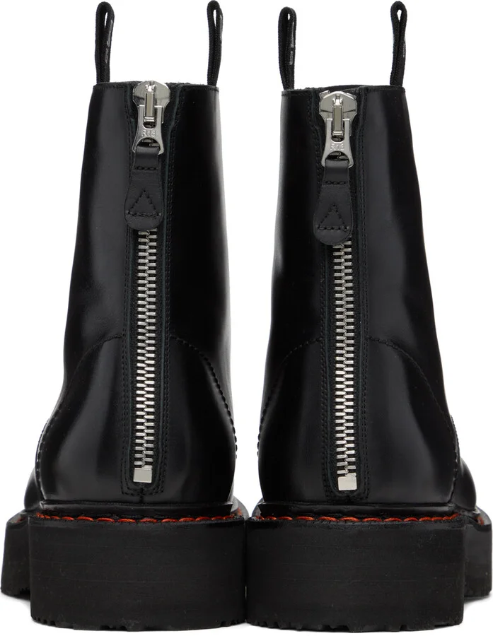 R13 Black Single Stack Boots - Image 2