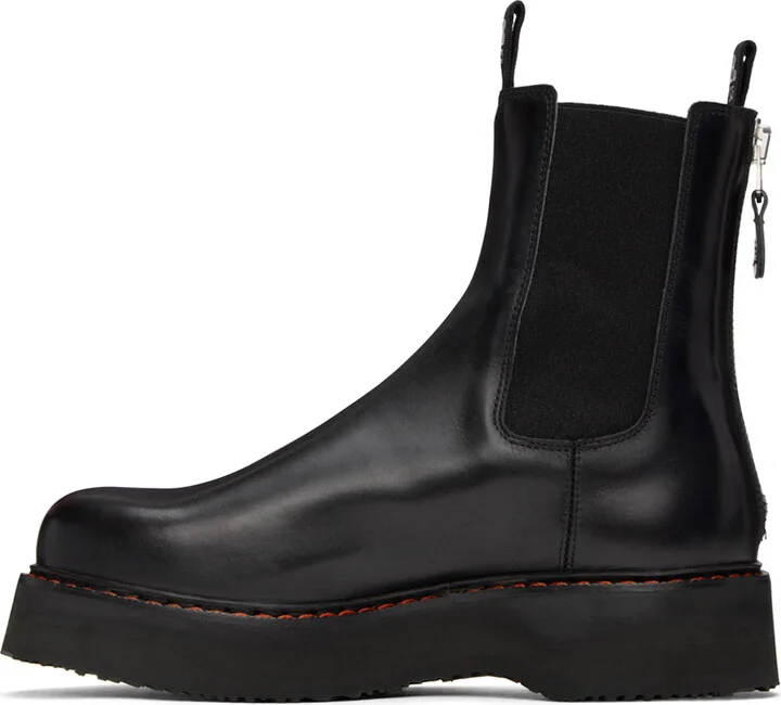 R13 Black SIngle Stack Boots - Image 3