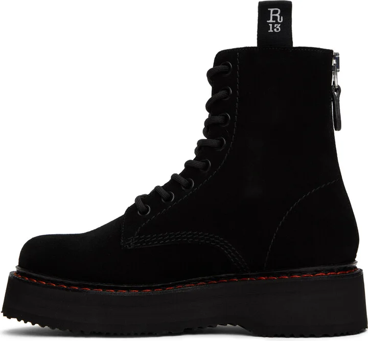 R13 Black Single Stack Boots - Image 3