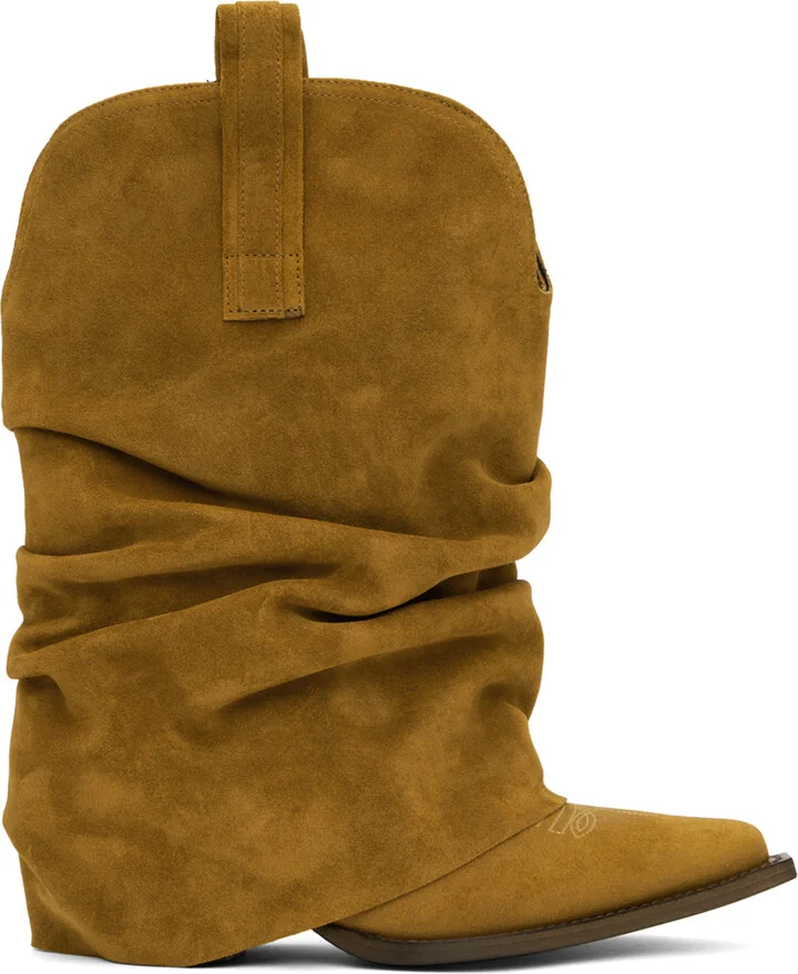 R13 Brown Low Rider Cowboy Boots