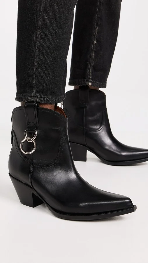 R13 Cowboy Ankle Boots with Ring - Image 2