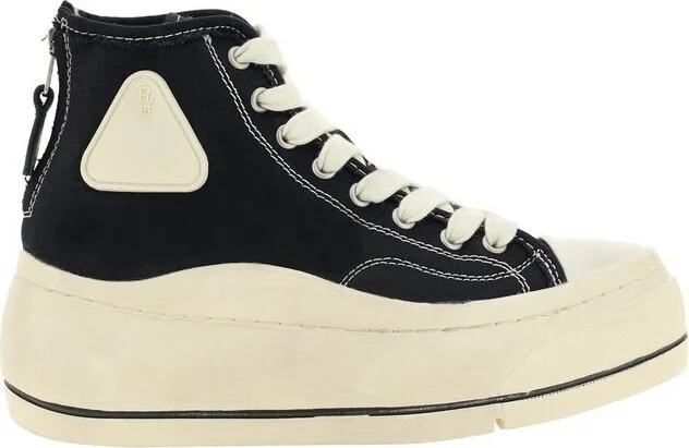 R13 Flatform High-Top Lace-Up Sneakers