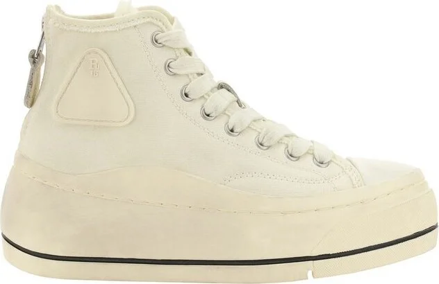 R13 High-Top Lace-Up Platform Sneakers