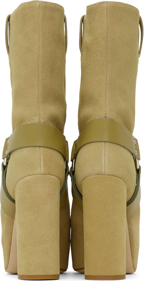 R13 Khaki Sid Heeled Harness Boots - Image 2