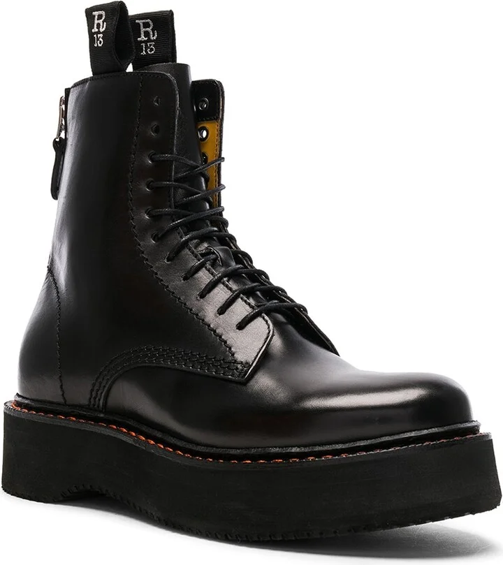 R13 Leather Boots in Black - Image 2