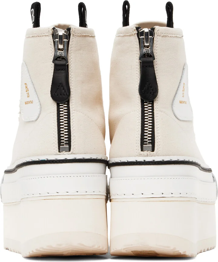 R13 Off-White Courtney Platform Sneakers - Image 2