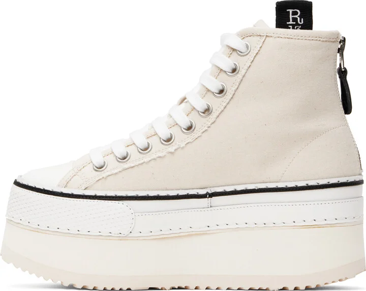 R13 Off-White Courtney Platform Sneakers - Image 3