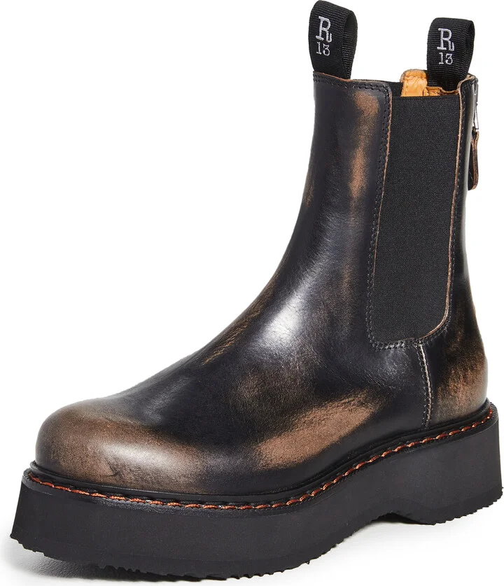 R13 Single Stack Chelsea Boots