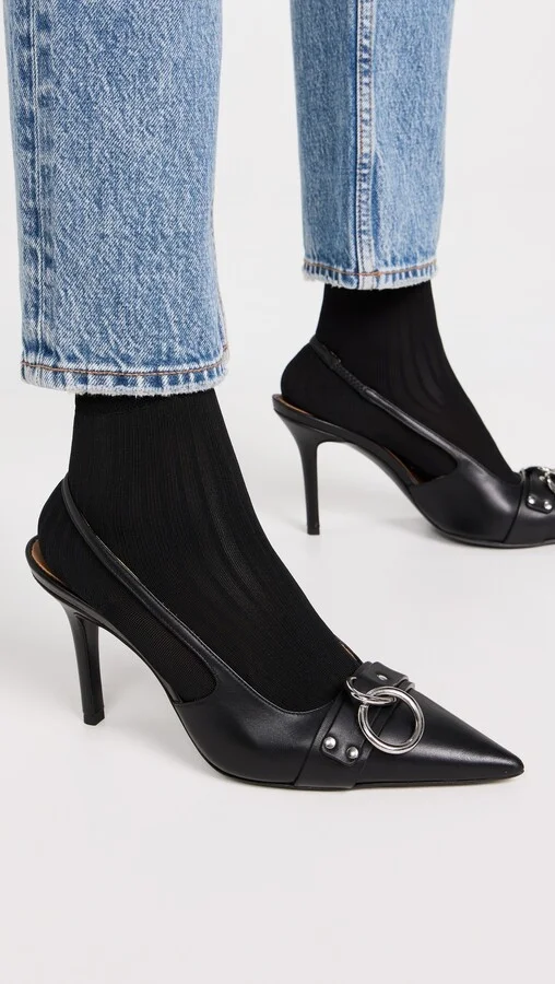 R13 Sling Back Heels with Ring - Image 3