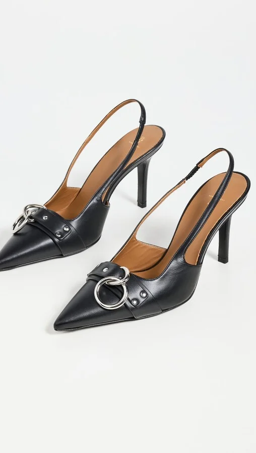 R13 Sling Back Heels with Ring - Image 4
