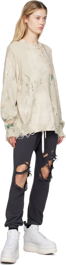 R13 White Leather Riot High Top Sneakers - Image 5