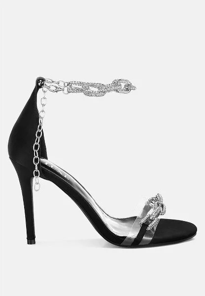 Rabenda Rhinestones Chain Stiletto Heels Women