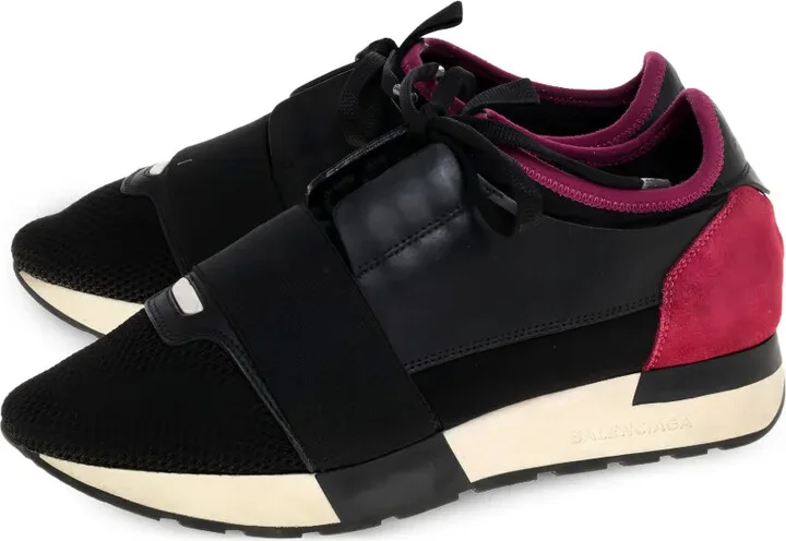 Race Runner Leather-Strap Sneakers - Image 2