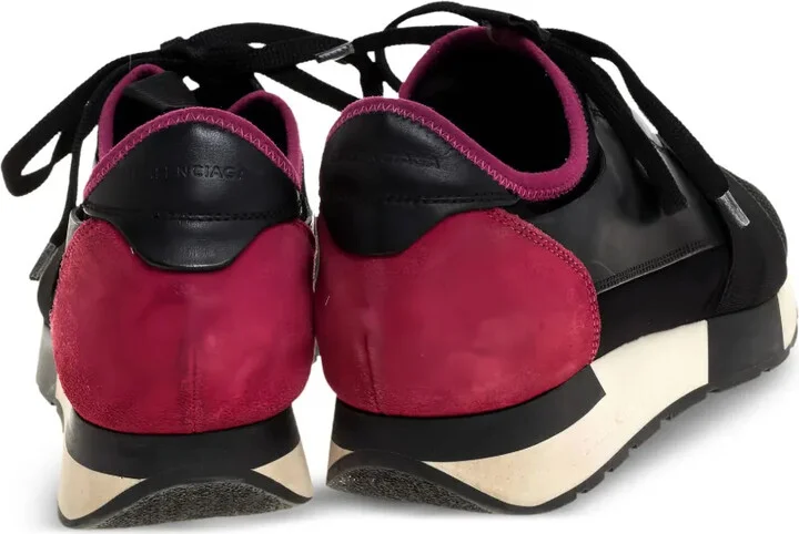 Race Runner Leather-Strap Sneakers - Image 3