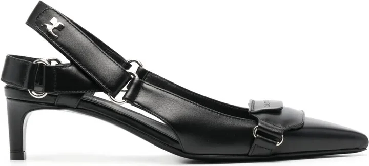 Racer 55mm slingback pumps