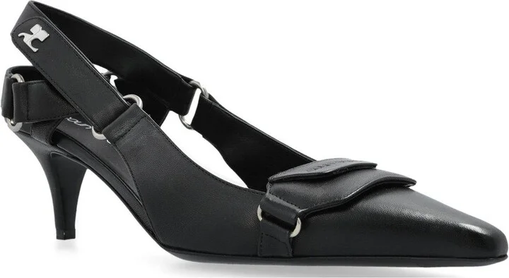 Racer Pointed-toe Slingback Pumps - Image 2