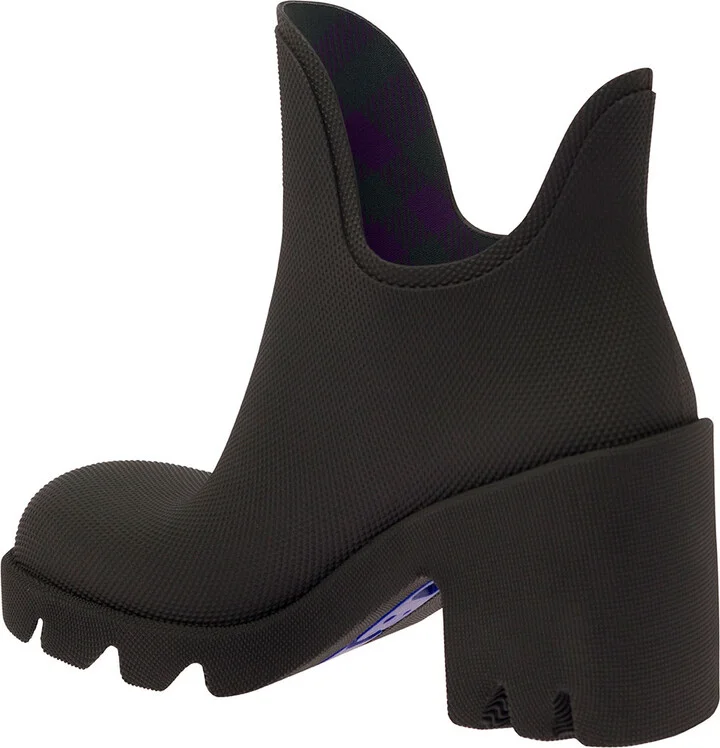'rachel' Black Rainboot With Logo Detail In Rubber Woman - Image 3