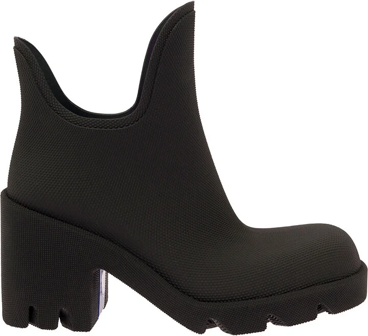 'rachel' Black Rainboot With Logo Detail In Rubber Woman