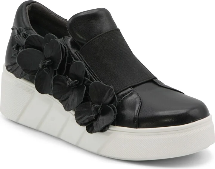 Rachelle Floral Embellished Wedge Sneaker