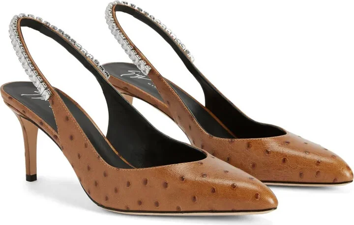 Rachyl 70mm ostrich-skin pumps - Image 2