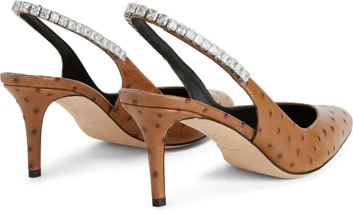 Rachyl 70mm ostrich-skin pumps - Image 3