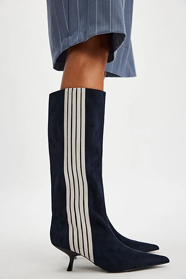 Navy Suede Grey Suede