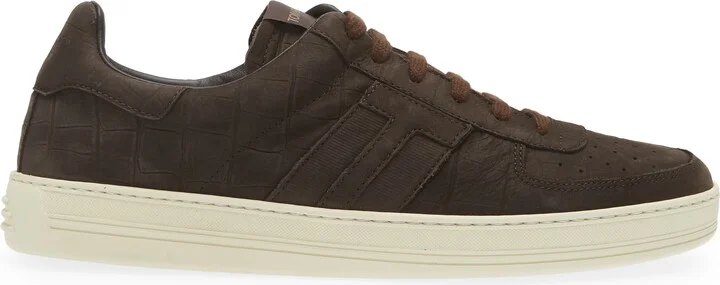 Radcliffe Croc Embossed Nubuck Sneaker - Image 3