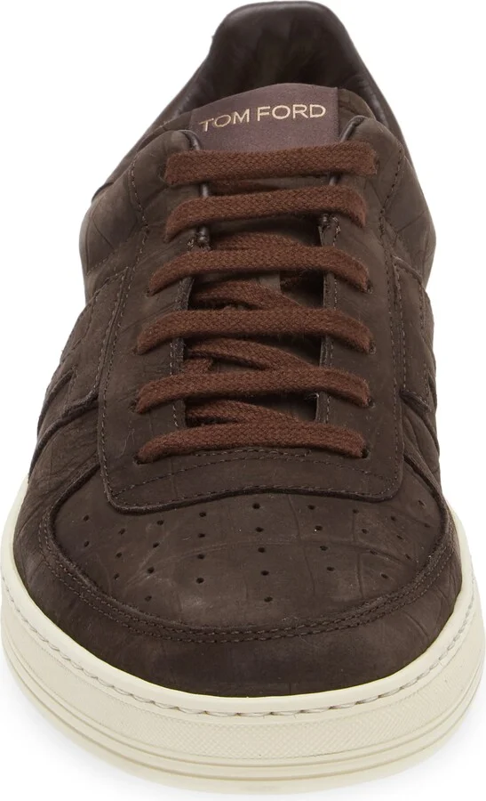 Radcliffe Croc Embossed Nubuck Sneaker - Image 4