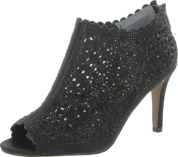 Radita Womens Satin Embellished Booties