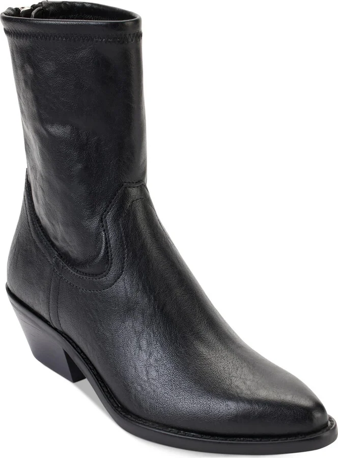 Raelani Womens Faux Leather Pointed Toe Ankle Boots