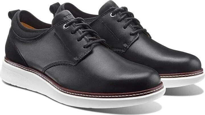 Rafael Oxford Men's 10 Black Leather Lace-Up Dress Shoes KHD220