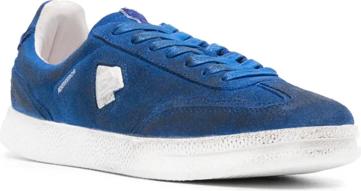 Raff logo-embroidered suede sneakers - Image 2