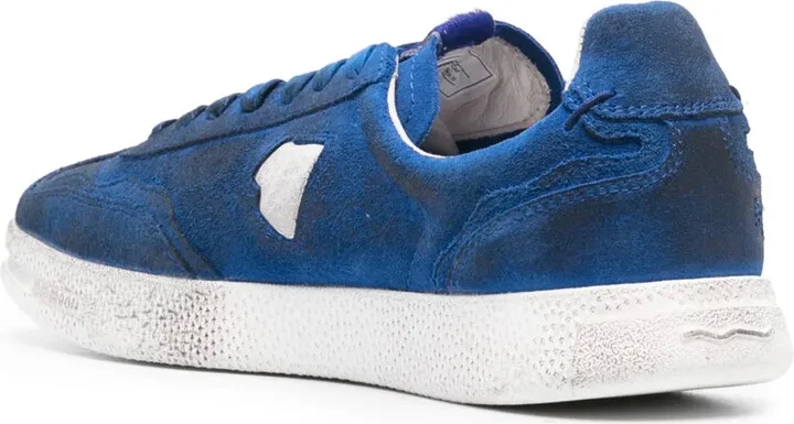 Raff logo-embroidered suede sneakers - Image 3