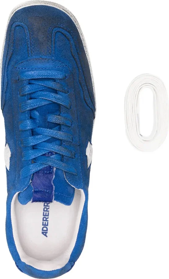 Raff logo-embroidered suede sneakers - Image 4
