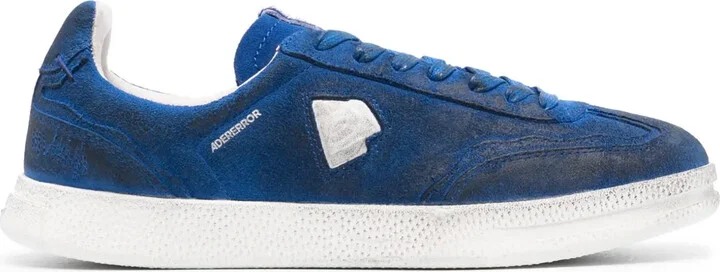 Raff logo-embroidered suede sneakers