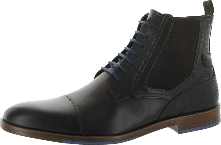 Rafferty Mens Leather Lace-Up Chelsea Boots