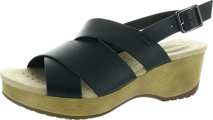 Raffey Womens Strappy Man Made Slingback Sandals