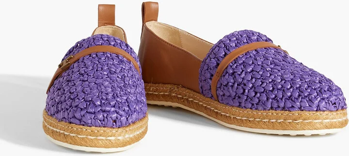 Raffia and leather espadrilles - Image 8