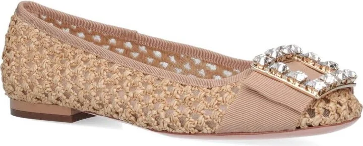Raffia Ballet Flats