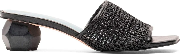 Raffia Block Heel Sandal - Image 3
