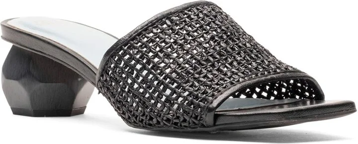 Raffia Block Heel Sandal