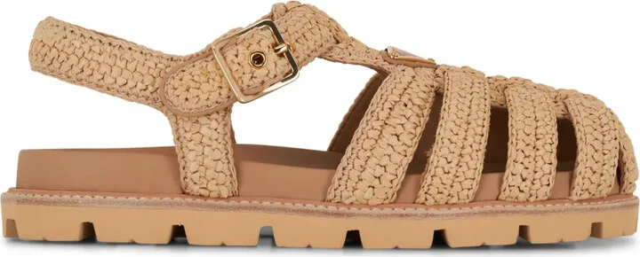 Raffia Caged Sandals